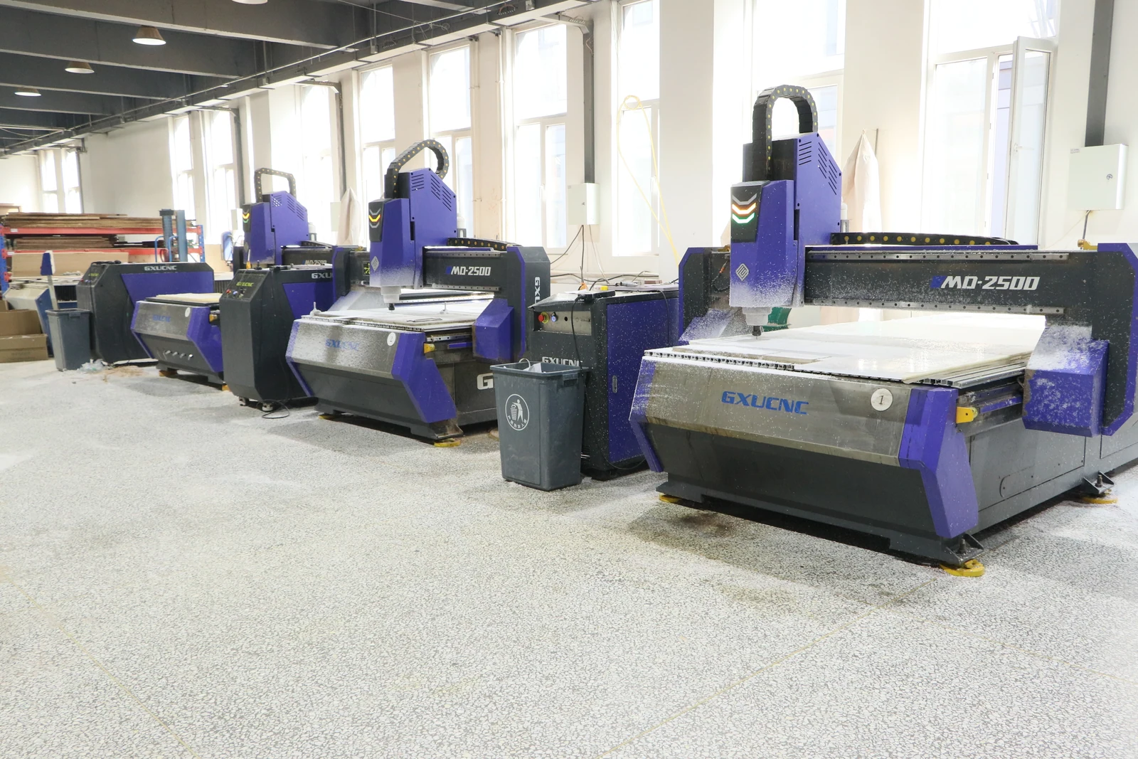 EZD manufacturing workshop with multiple CNC production machines